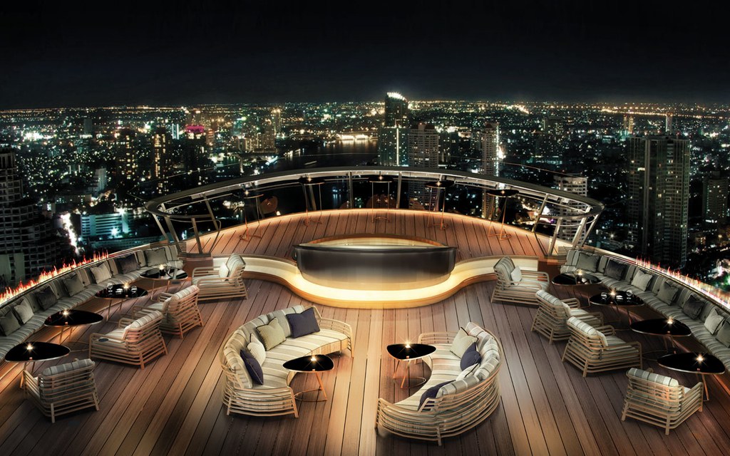 La mejor vista de Bangkok está en el bar al aire libre más alto del mundo.