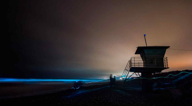 A qué se deben las increíbles olas luminosas de las playas de San Diego