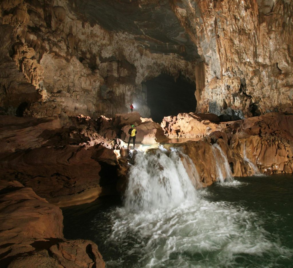 Waterfall in Hang Son Doong